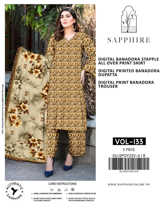 Premium 3-Piece Banadora Staple Suit - Dark Teal & Coral Floral Print