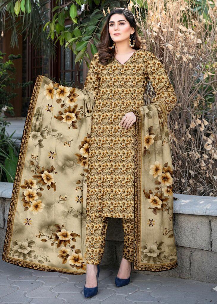 Premium 3-Piece Banadora Staple Suit - Dark Teal & Coral Floral Print