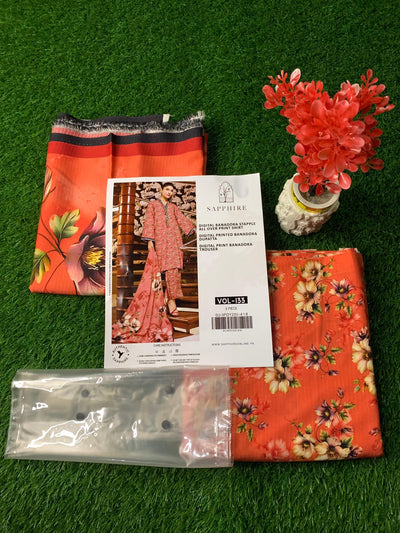 Premium 3-Piece Banadora Staple Suit - Dusty Pink & Coral Floral Print