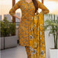 Premium 3-Piece Banadora Staple Suit - Bright Mustard & Grey Floral Print